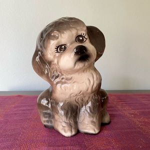 Vintage Poodle Dog Ceramic Planter